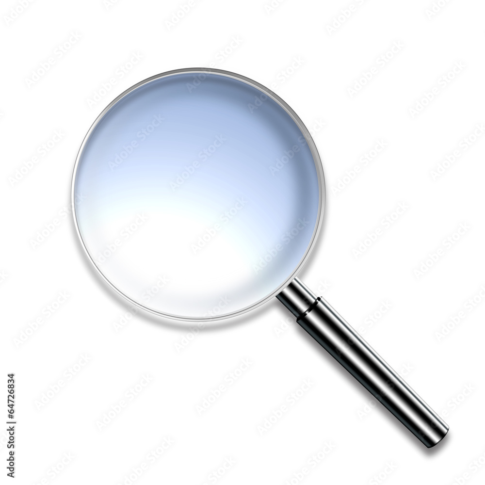 Magnifying Glass, Isolated On White Background Magnifying Glass, Isolated On White Background