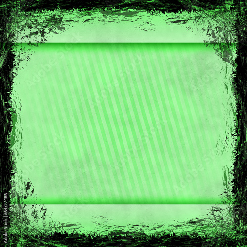 Green grunge background. Abstract vintage texture with frame and