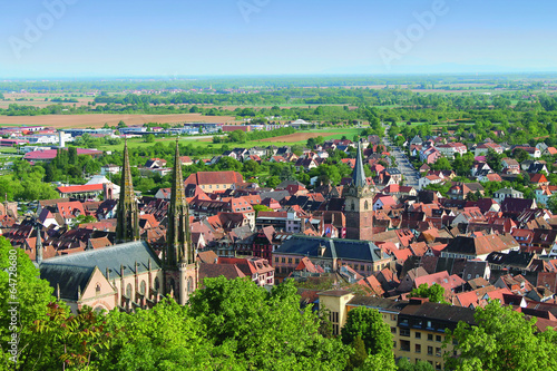 obernai vue panoramique toitures touristique alsace