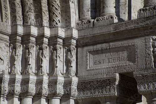 München - Detail des Tympanon der Pfarrkirche St. Anna im Lehel photo