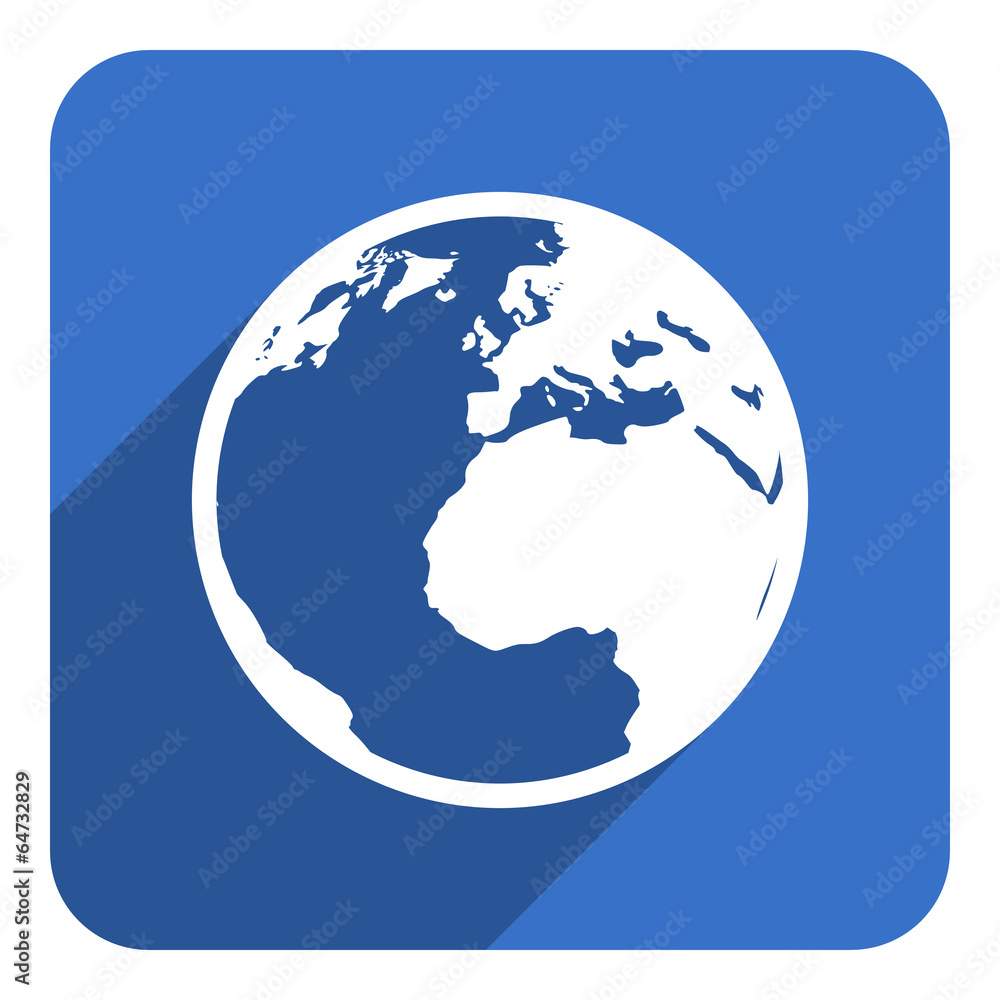Fototapeta premium globe flat icon