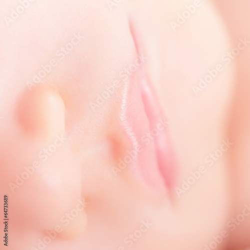 Cute little baby lips