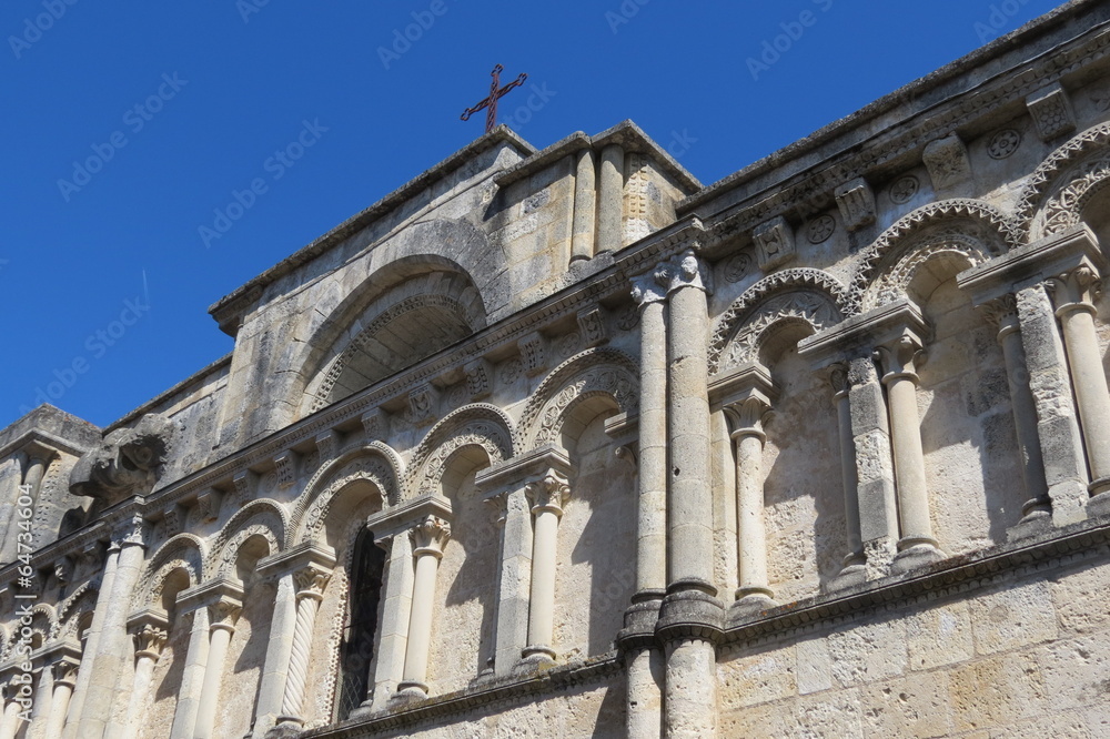 Charente Aubeterre sur Dronne - Façade Eglise Saint-Jacques