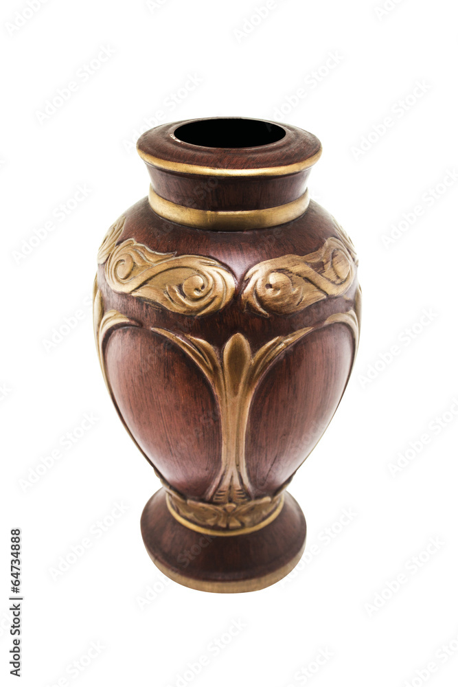 Wooden vase