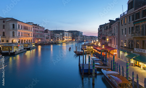 Venice - Canal grande in evening dusk from Ponte Rialto