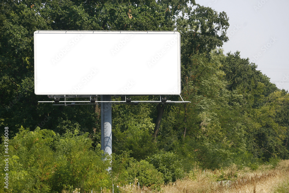 Empty billboard on background of sunset sky Empty billboard on background of sunset sky