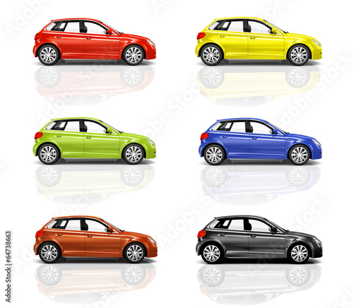 Collection of 3D Hatcback Cars photo