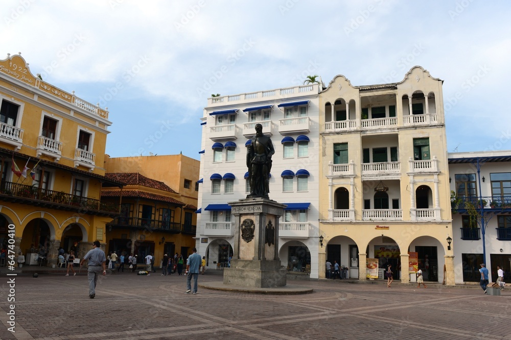 Monument to the founder of Cartagena  Don Pedro de Heredia