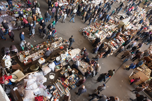  Top view of Encants Vells flea market photo