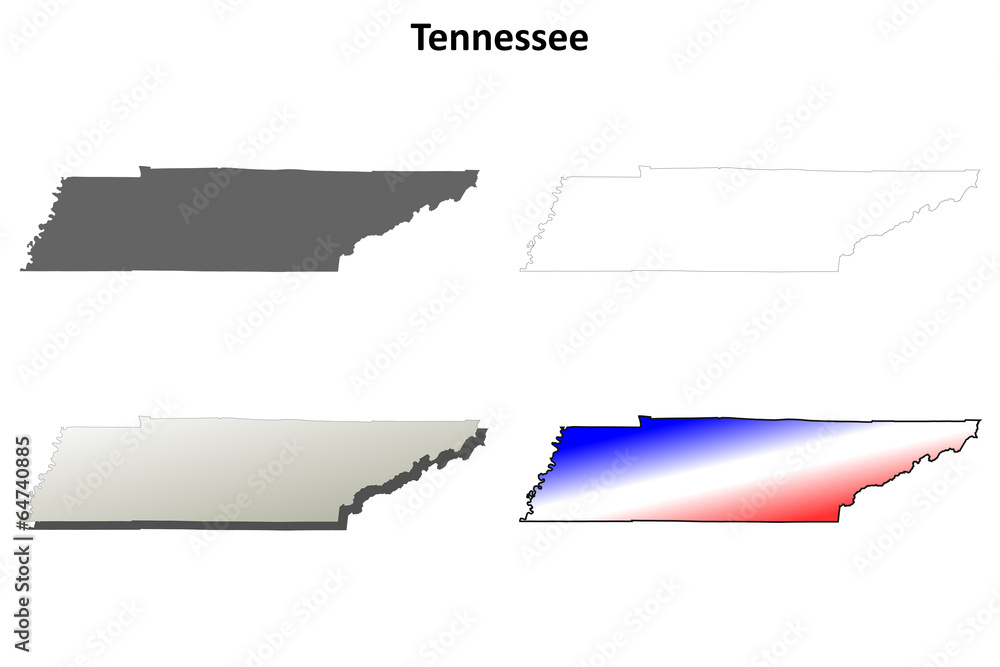 Tennessee Blank Outline Map Set Stock Vector Adobe Stock 1000 F 64740885 K6JgWnm1Sm6o4HOwAn7iRzrClXEQGFnQ 