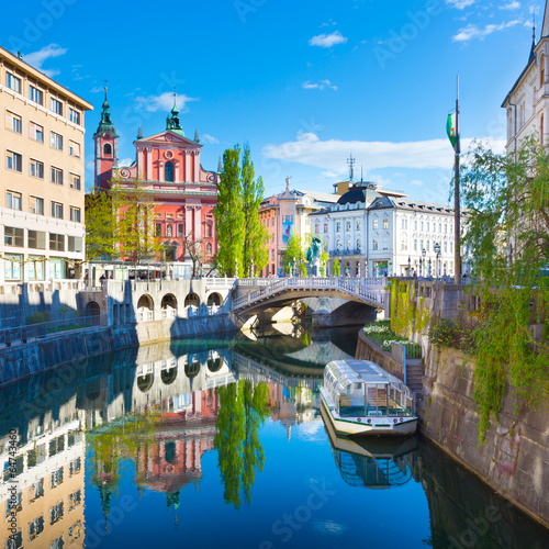 Panorama of Ljubljana, Slovenia, Europe.