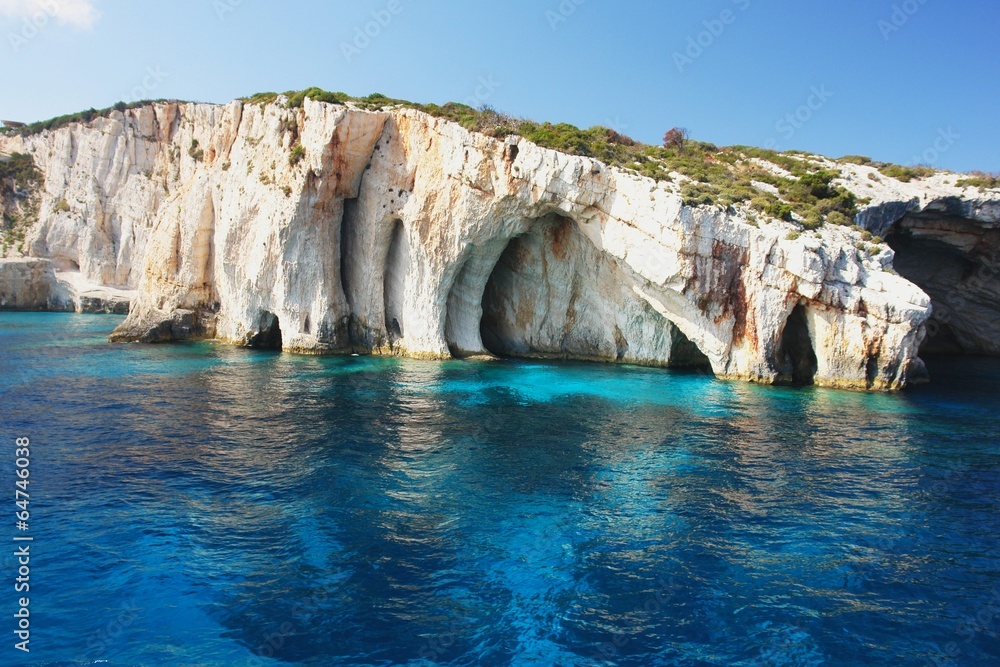 Blue Caves in Zakynthos, Greece