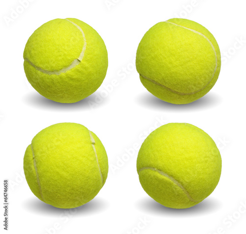 Tennis ball collection isolated on white background © chones