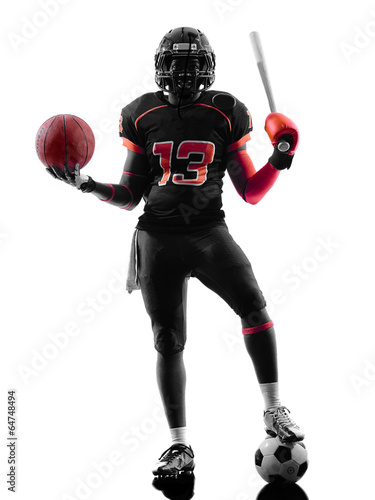 all americans sports  football player  silhouette