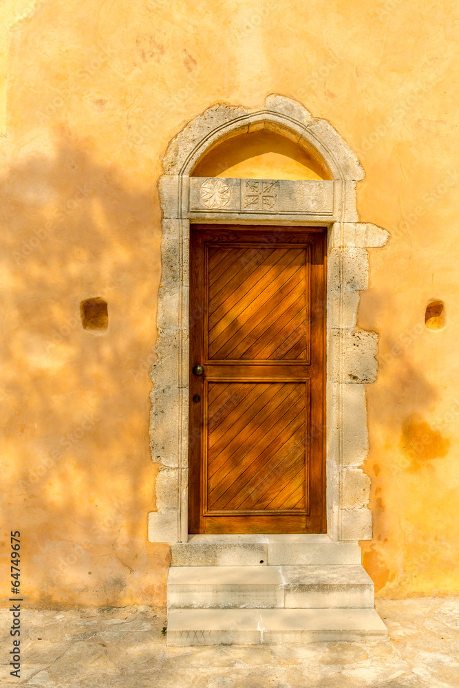 Fototapeta premium Church in small cretan village Kavros in Crete island, Greece
