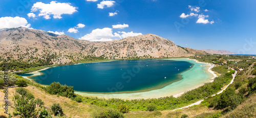 Freshwater lake in village Kavros in Crete island, Greece