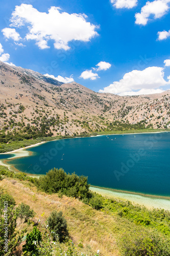 Freshwater lake in village Kavros in Crete  island, Greece © vitmark