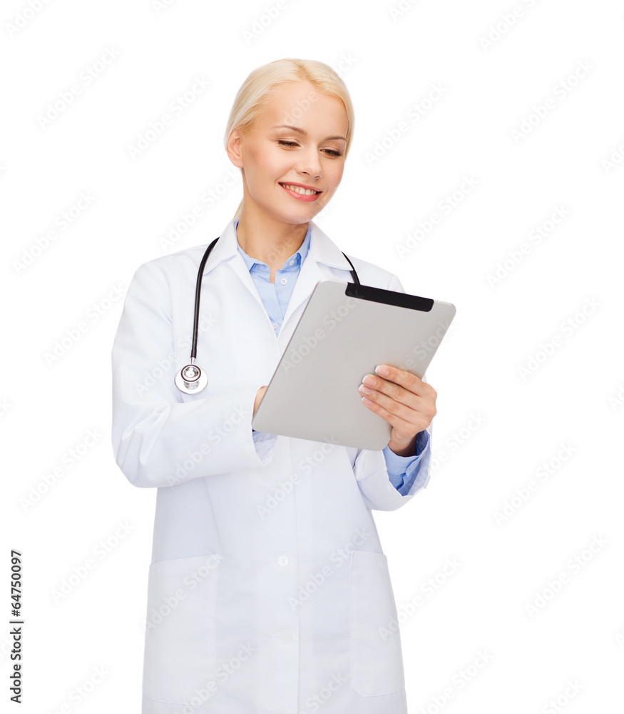 female doctor with stethoscope and tablet pc female doctor with stethoscope and tablet pc