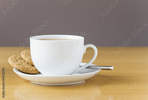 Cup of tea with cookies