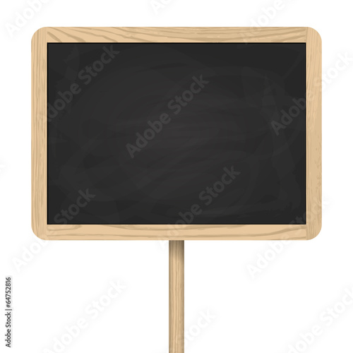 Tafel auf Pfosten stehend