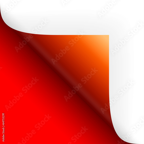 Papier / Seite umschlagen unten links rot