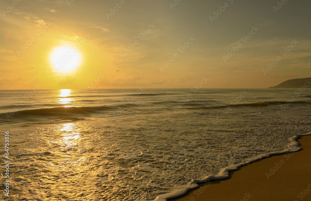 morning sunrise on the beach