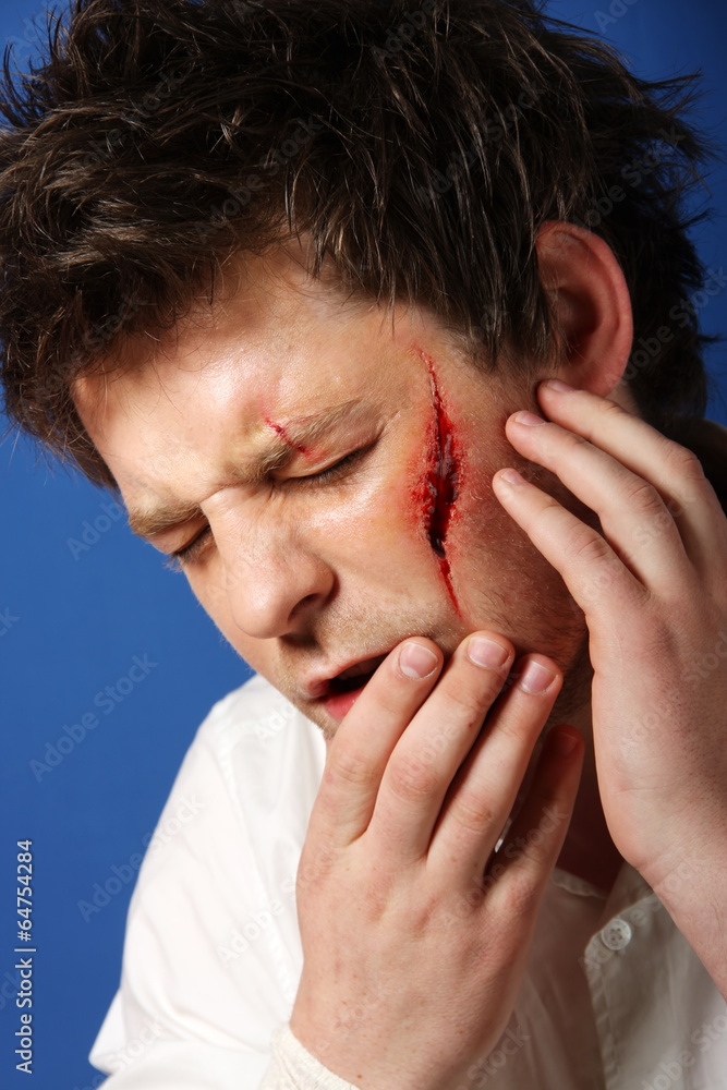 Man in great pain after in injury Man in great pain after in injury