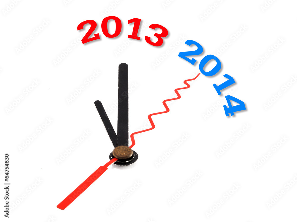 new year concept clock closeup on whte background new year concept clock closeup on whte background