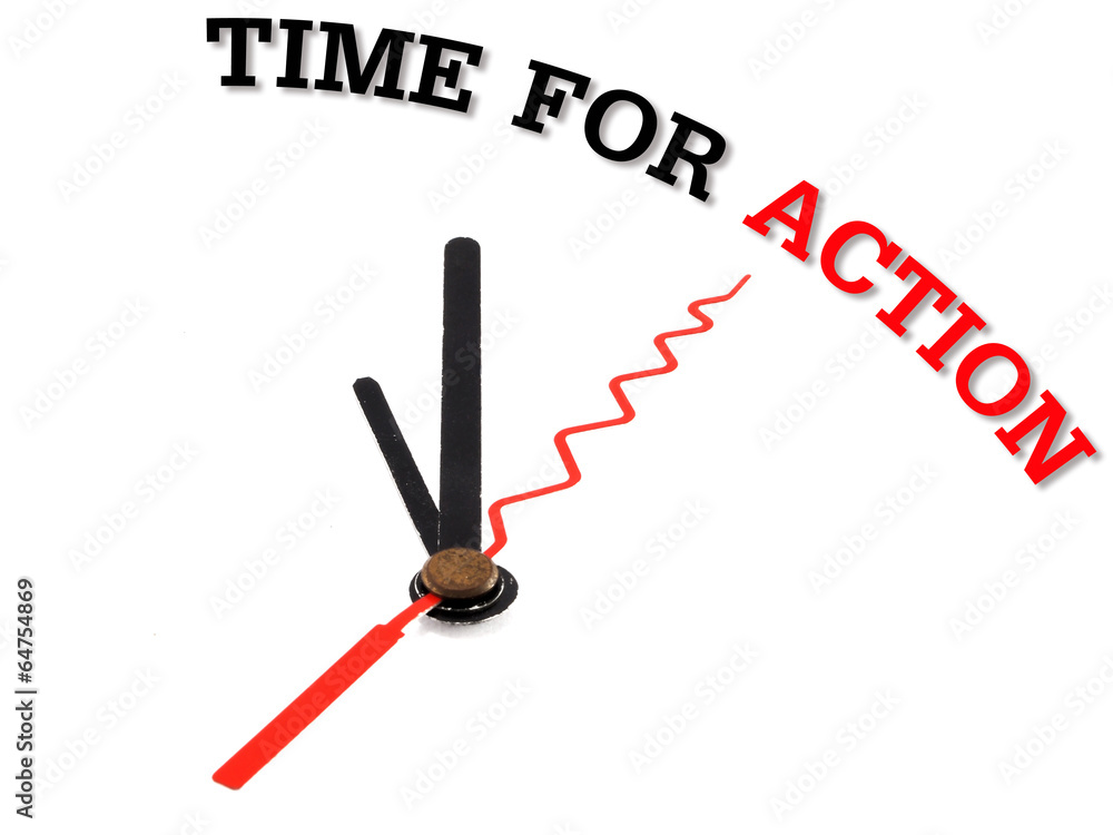 Time For Action Concept. Stopwatch with Time For Action Concept. Stopwatch with