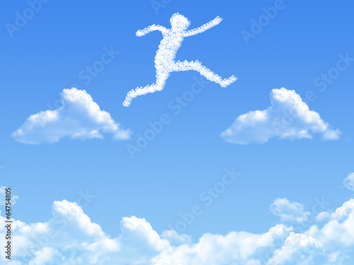 Cloud shaped as jump