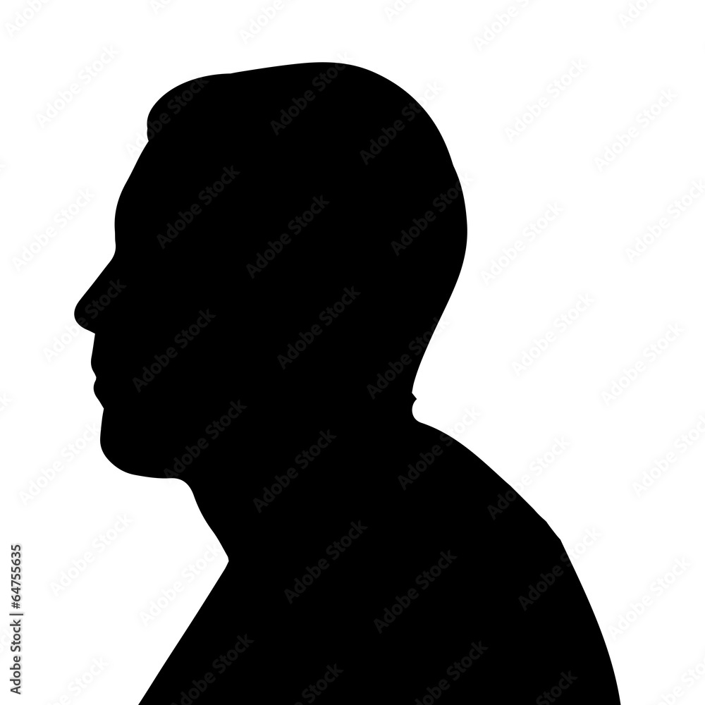 Vector silhouette of a businessman.