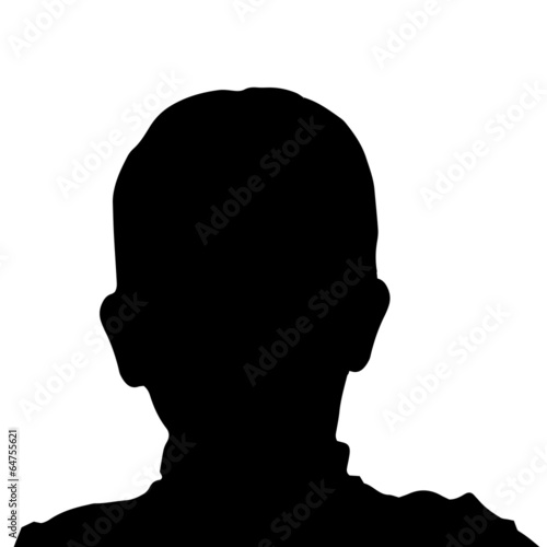 Vector silhouette of a boy.