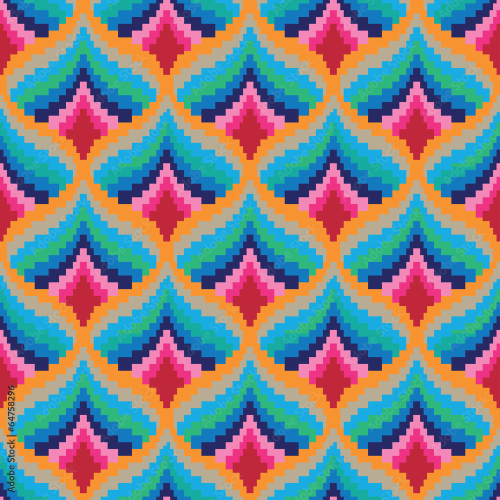 Seamless retro pixel game pattern Seamless retro pixel game pattern