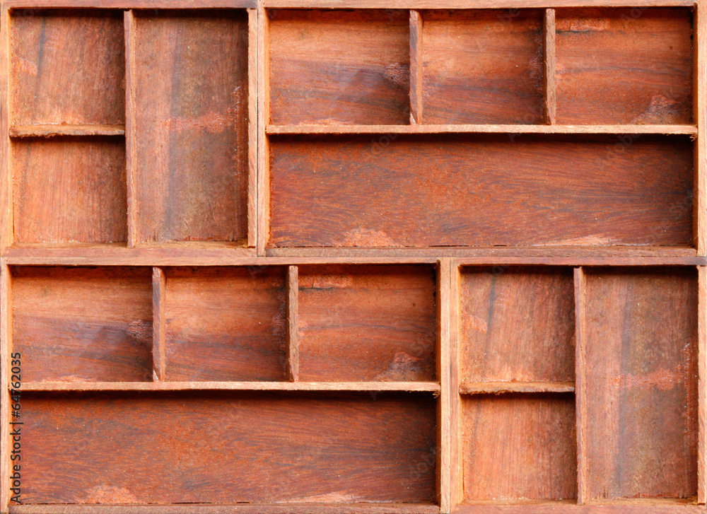 Empty brown wood cabinet shelf Empty brown wood cabinet shelf