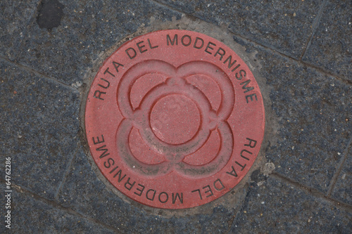 Ruta Del Modernisme, Jugendstil Wegweiser in Barcelona photo