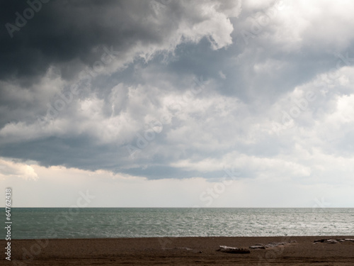 Panoramic view of sea photo