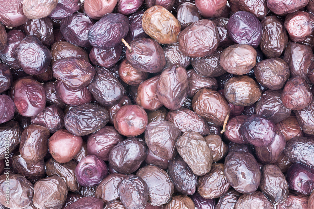 Cured Mediterranean black olives background Cured Mediterranean black olives background