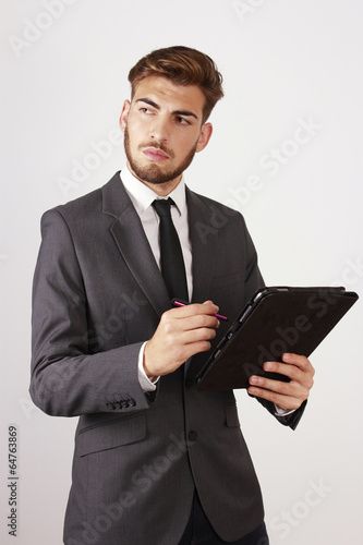 Hombre atractivo con Soporte Informático , photo
