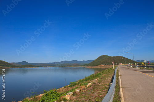 asphalt road on top of DAM