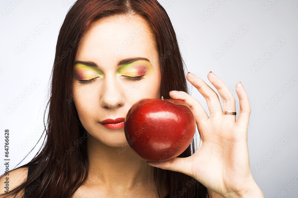 Woman with apple Woman with apple