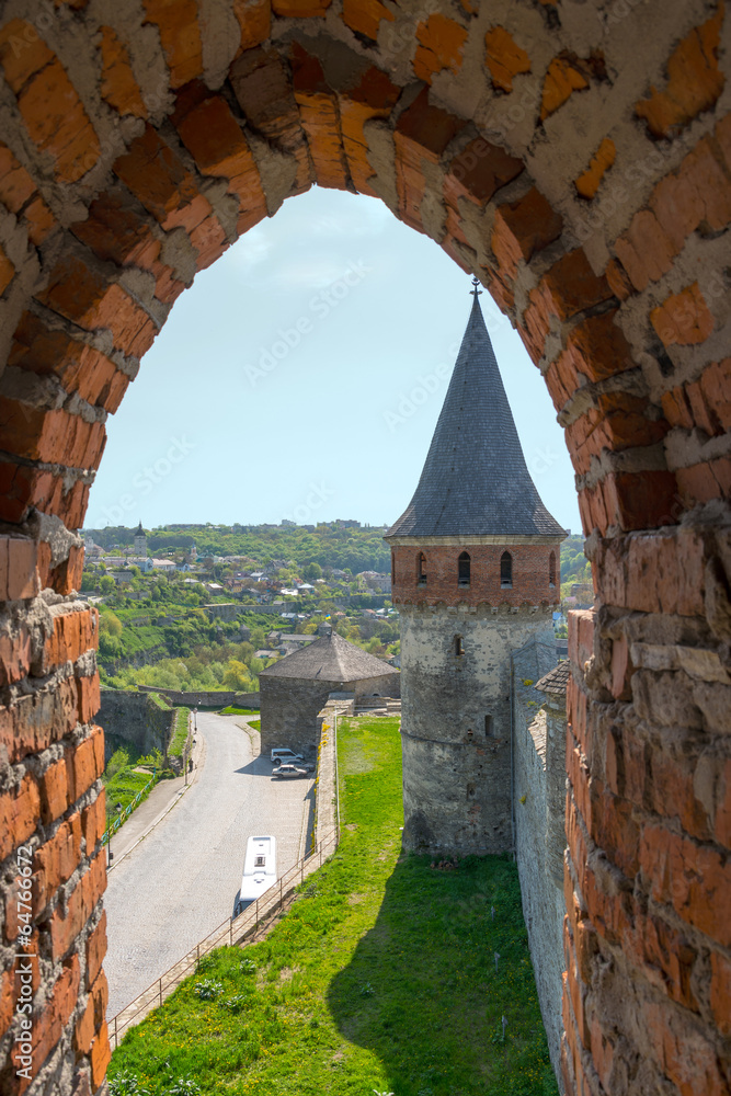 Naklejka premium View of the Old Castle of its loopholes