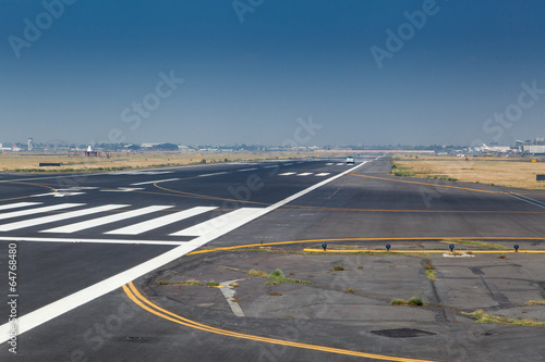 Zebra crossing on the runway of an airport, Benito Juarez Intern