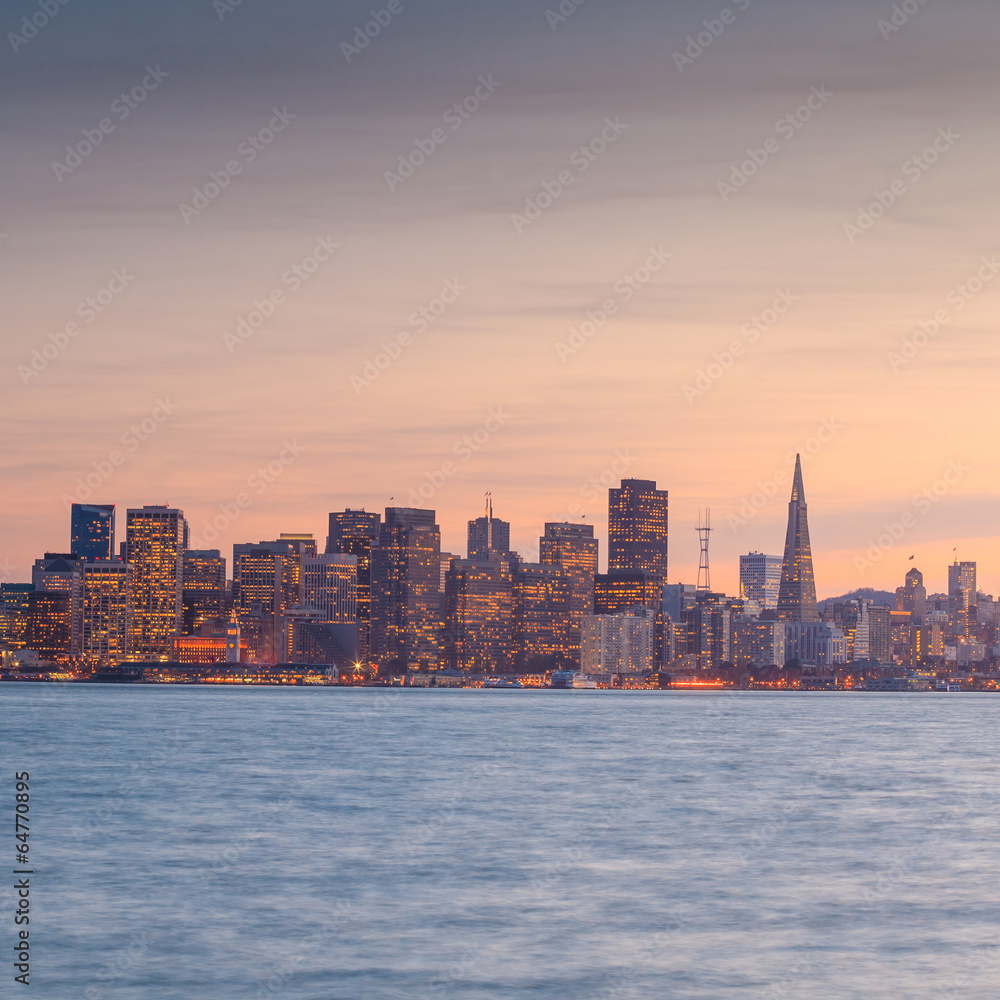 Fototapeta premium San Francisco taken from Treasure Island.