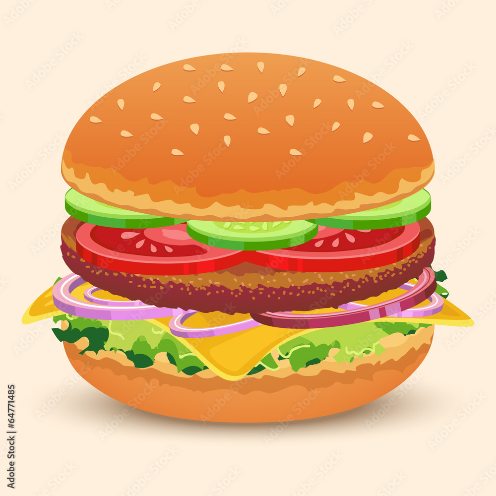 Hamburger sandwich print Hamburger sandwich print