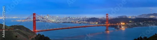 Panel kuchenny z motywem Golden Gate Bridge and downtown San Francisco