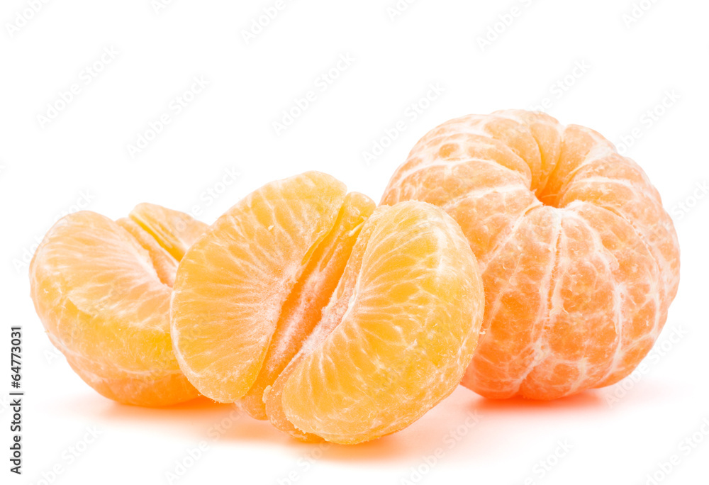Peeled tangerine or mandarin fruit Peeled tangerine or mandarin fruit