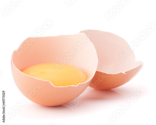 Breaking egg isolated on white background cutout