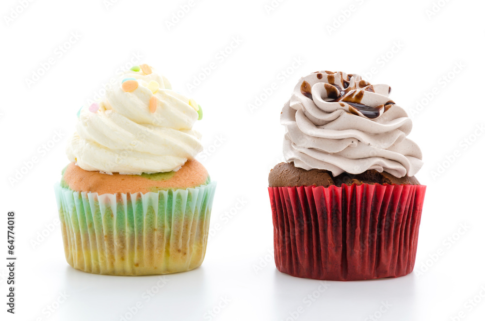 Cupcakes isolated on white background Cupcakes isolated on white background