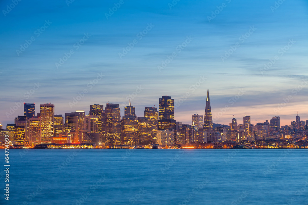 Fototapeta premium San Francisco taken from Treasure Island.