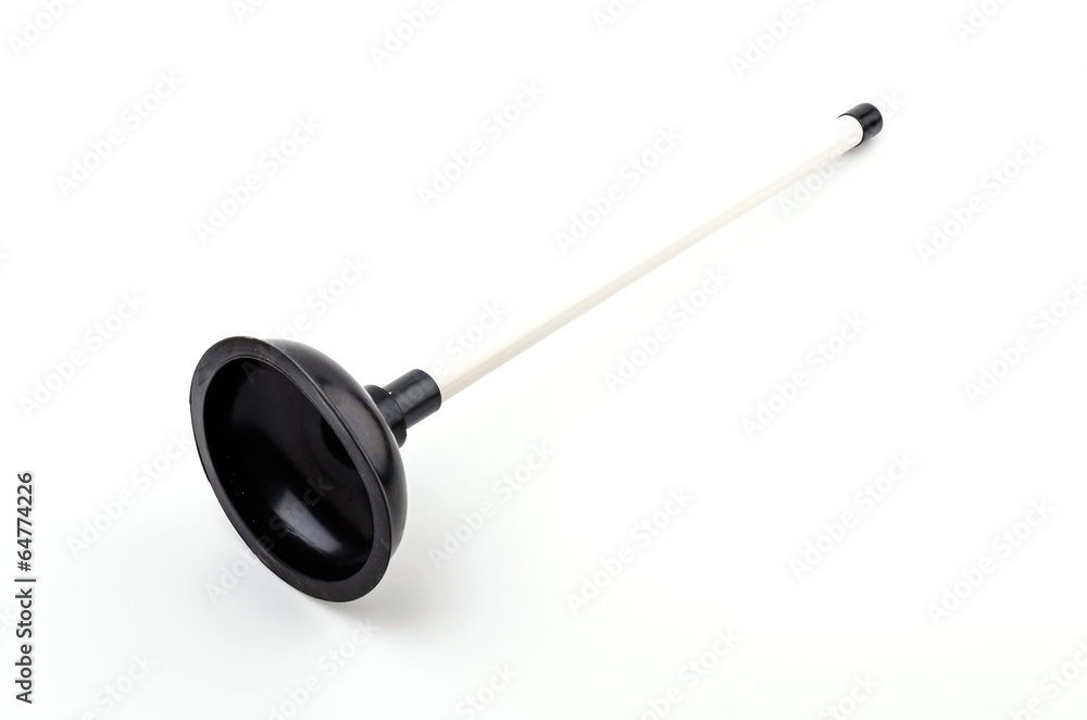 Plunger isolated white background Plunger isolated white background